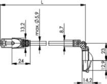 Telegartner: MP8 FS 500 LSZH-1,0, vert