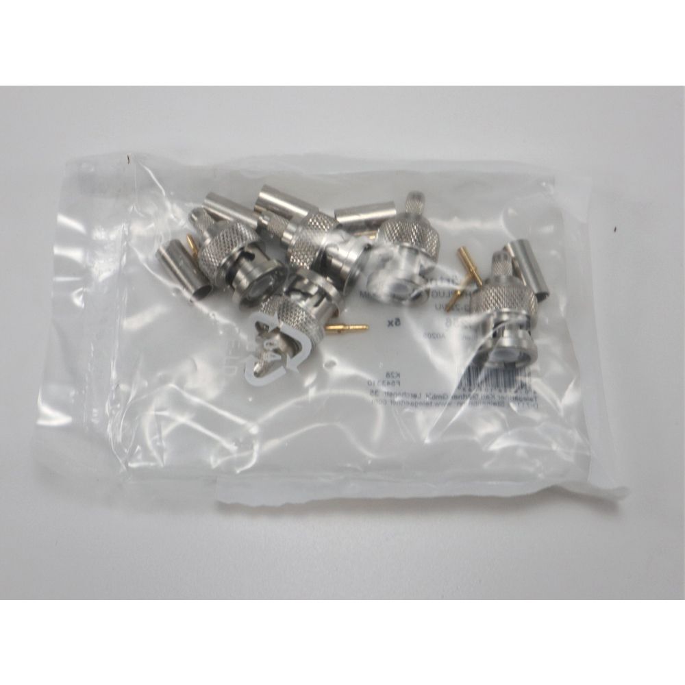 Telegartner: BNC Conector macho recto de crimpar