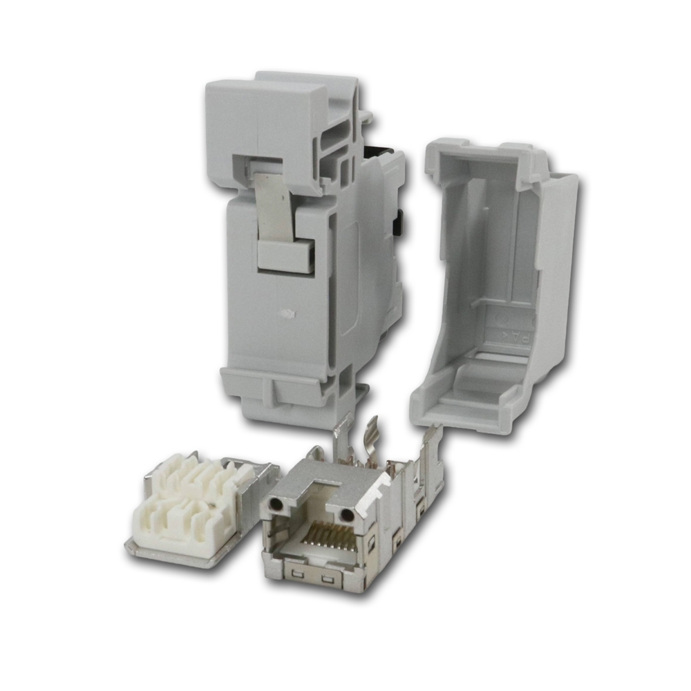 Telegärtner: STX Tragschienen-Verbinder RJ45