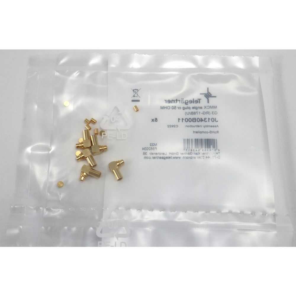 Telegärtner: MMCX-Kabelwinkelstecker Crimp G03