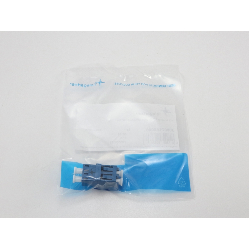 Telegartner: LC-Duplex adaptor - blue