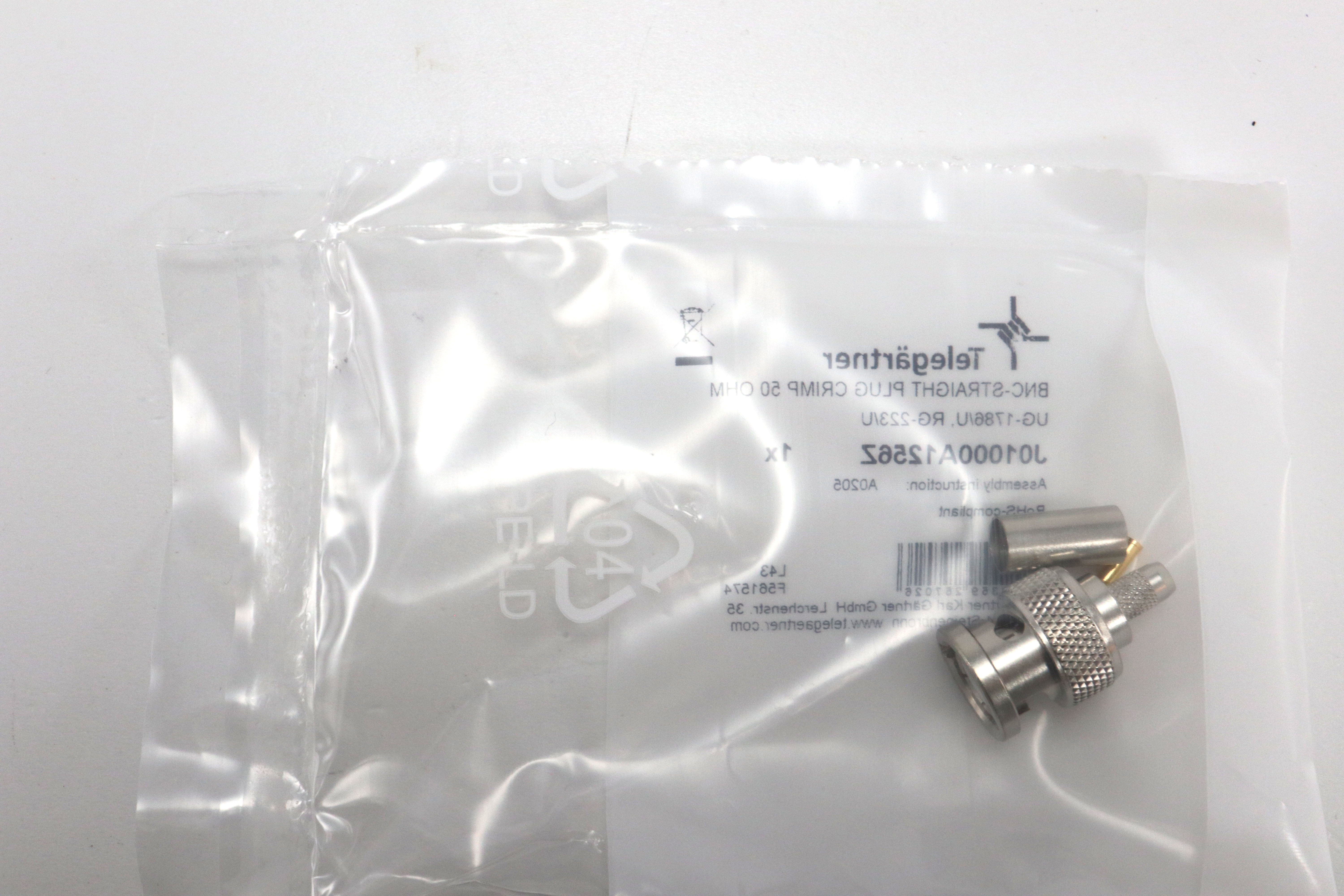 Telegärtner: BNC-Kabelstecker Crimp G05