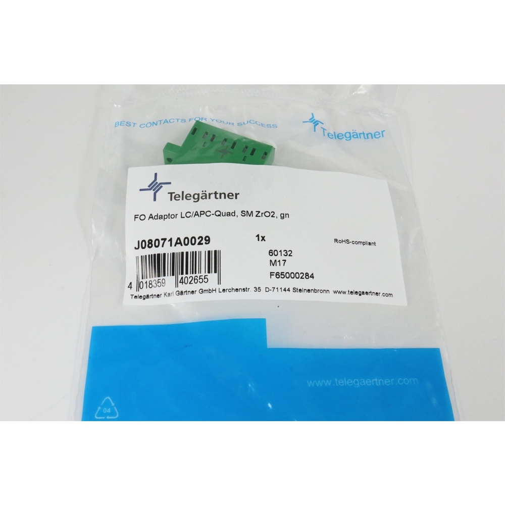 Telegartner: Adaptateur LC/APC Quad- vert