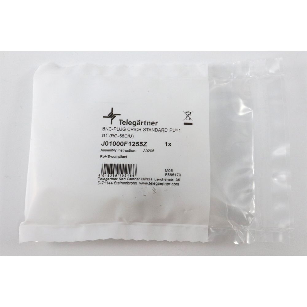 Telegartner clavija de cable BNC Crimp G01 Telegartner clavija de cable BNC Crimp G01