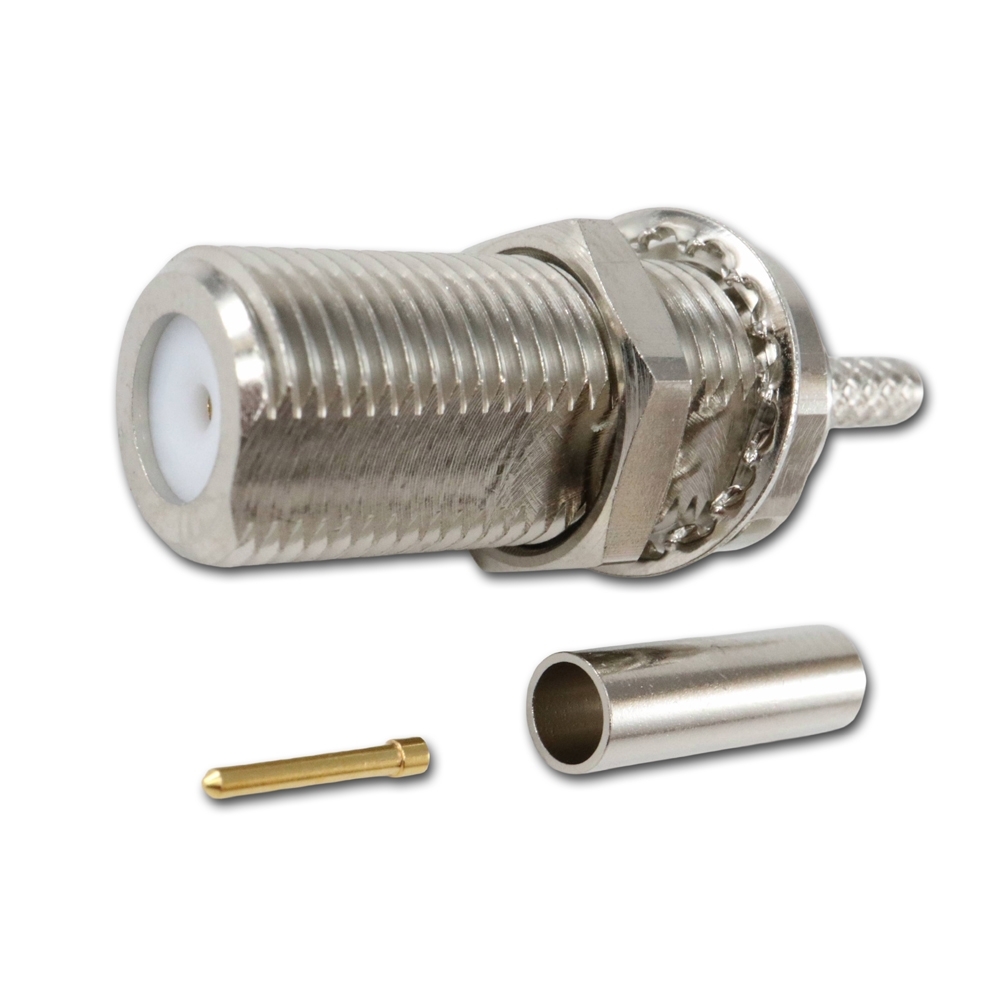 Telegärtner: F-Kabeleinbaubuchse Crimp G04