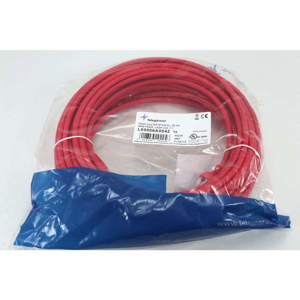 Telegärtner: MP8 FS 500 LSZH-20.0m, rot