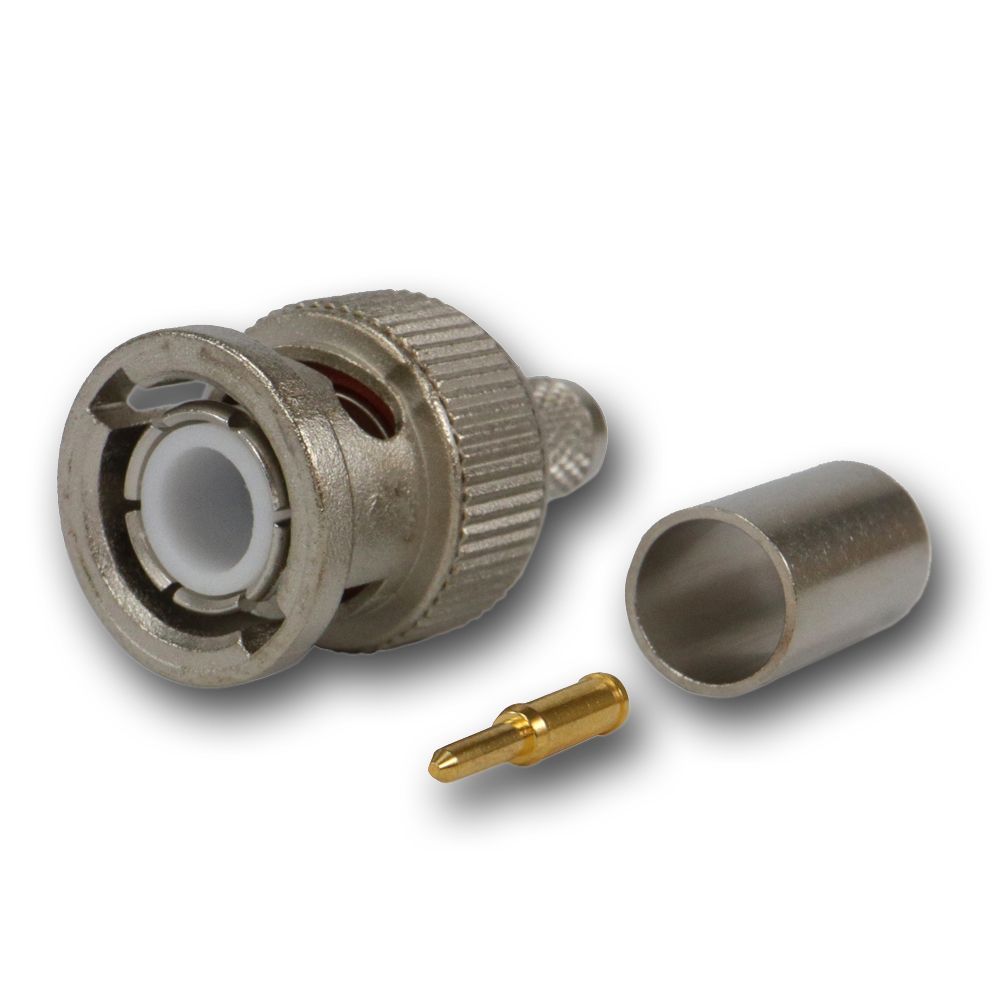 Telegartner: BNC Conector macho recto de crimpar