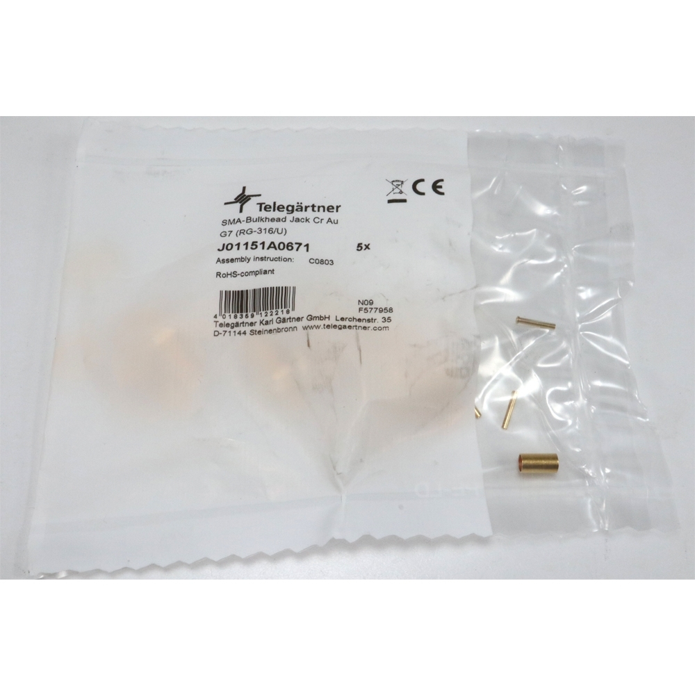 Telegärtner: SMA-Kabeleinbaubuchse Crimp G07