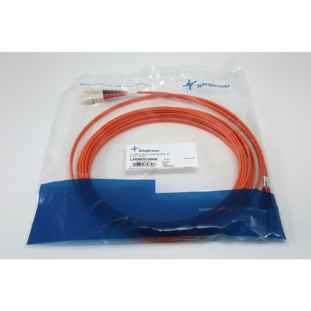 Telegärtner: LWL-Duplex-Rangierkabel