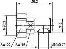 Telegartner: RF Standard tête connecteur m 4.1/9.5