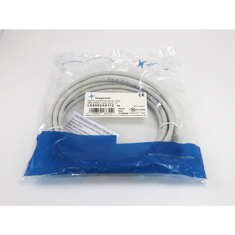Telegärtner: MP8 FS 500 LSZH-3.0m, grau