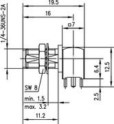 Telegartner: SMA-Angle Bulkhead Receptacle