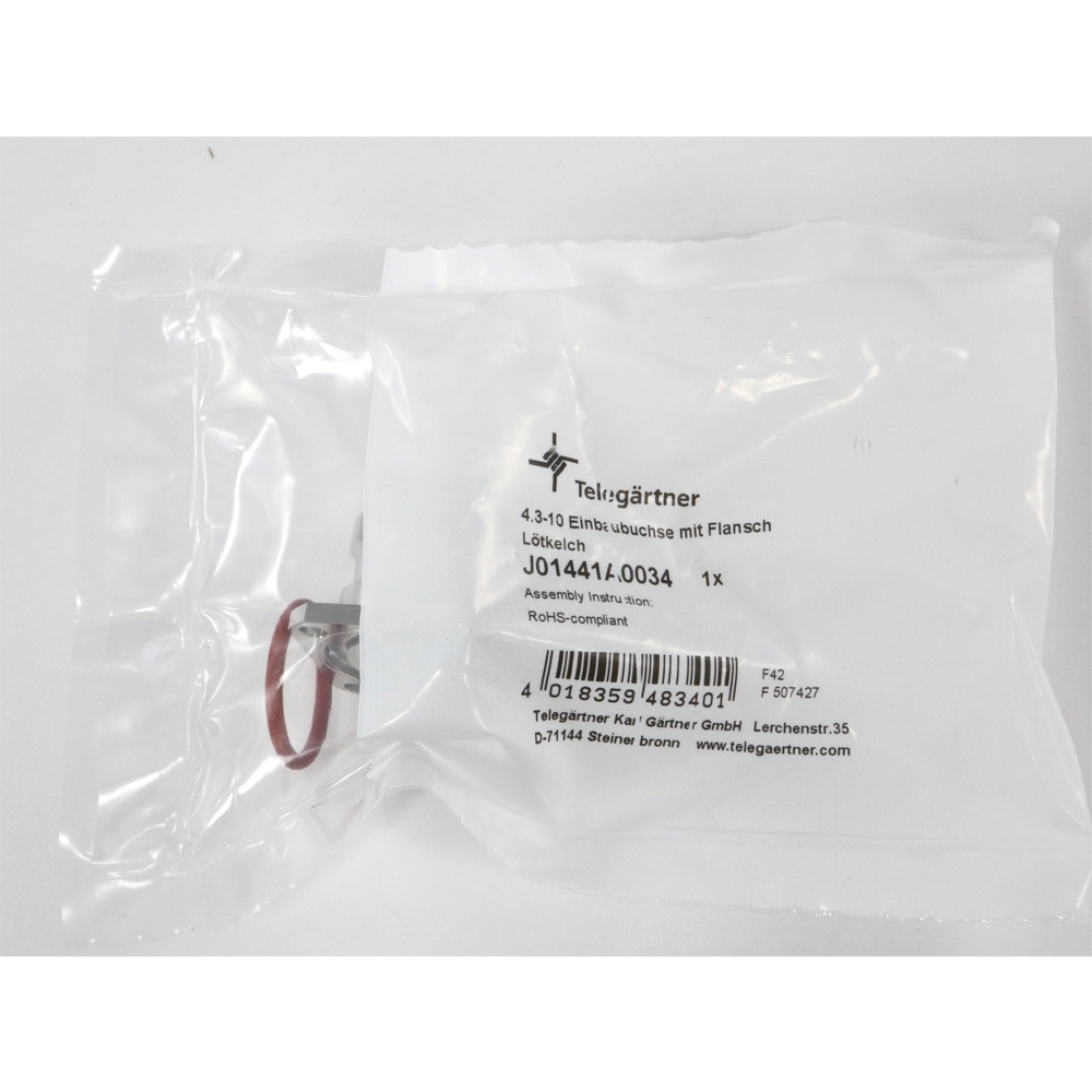 Telegärtner: 4.3-10 Einbaubuchse mit Flansch