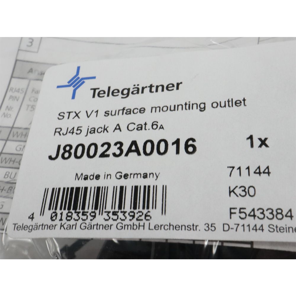 Telegartner: caja de enchufe STX V1 AP