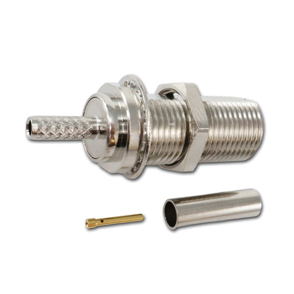 Telegärtner: F-Kabeleinbaubuchse Crimp G04