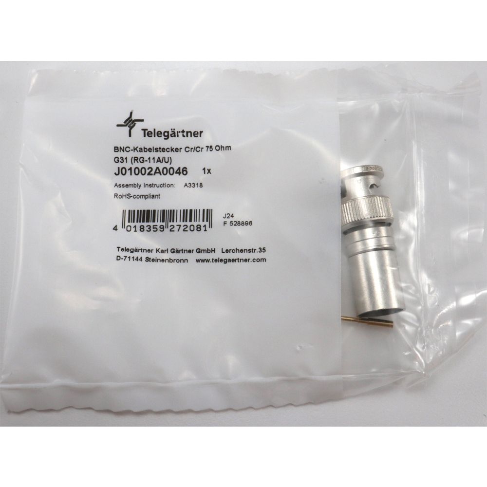 Telegärtner: BNC-Kabelstecker Crimp G31