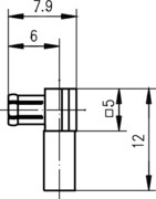 Telegartner: MCX-Cavo connettore ad angolo cr. G07