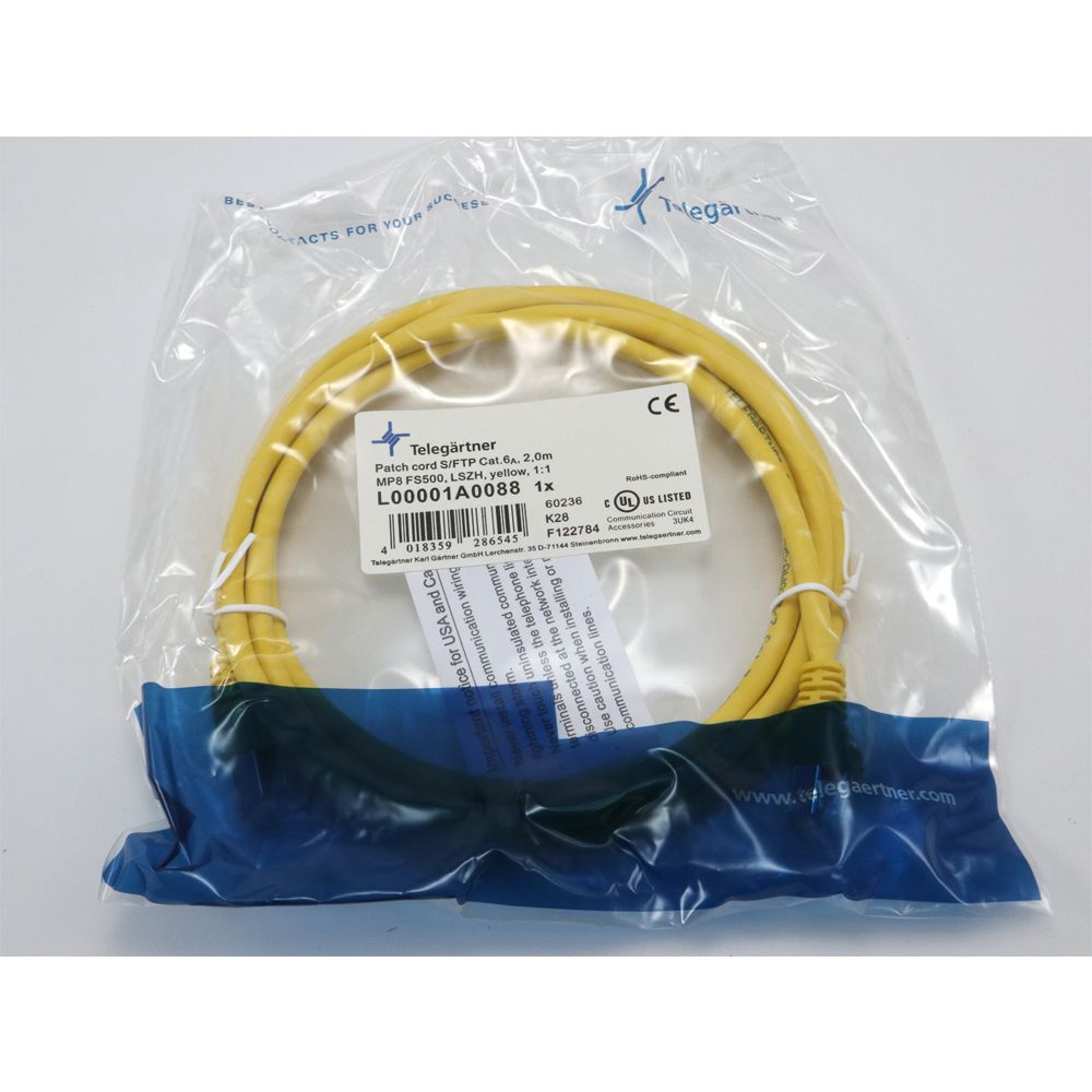 Telegärtner: MP8 FS 500 LSZH-2.0m, gelb