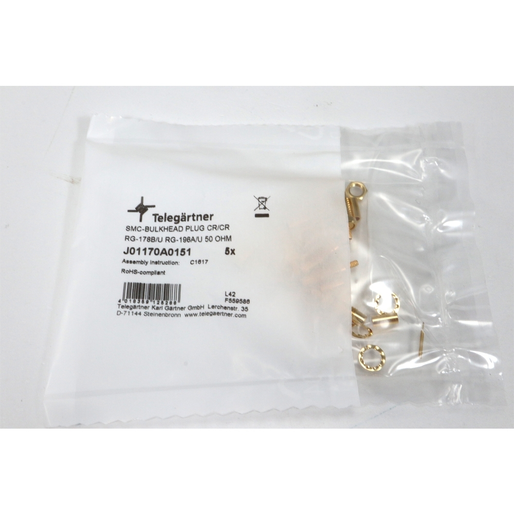 Telegartner: SMC-Bulkhead Plug Crimp G03