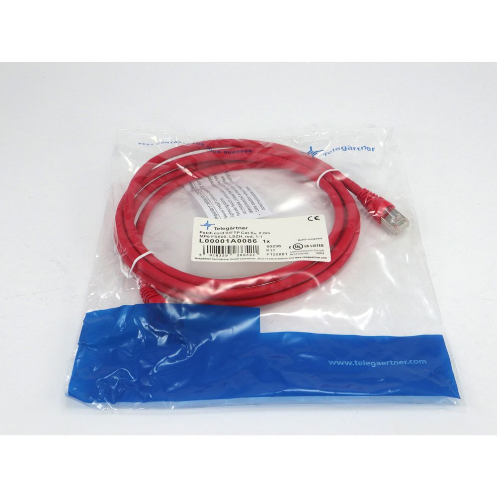 Telegärtner: MP8 FS 500 LSZH-2.0m, rot