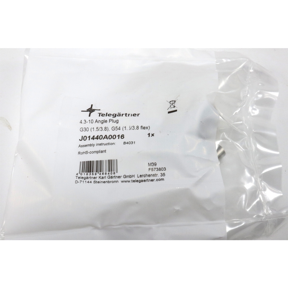 Telegärtner: 4.3-10 Kabelwinkelstecker Crimp G30