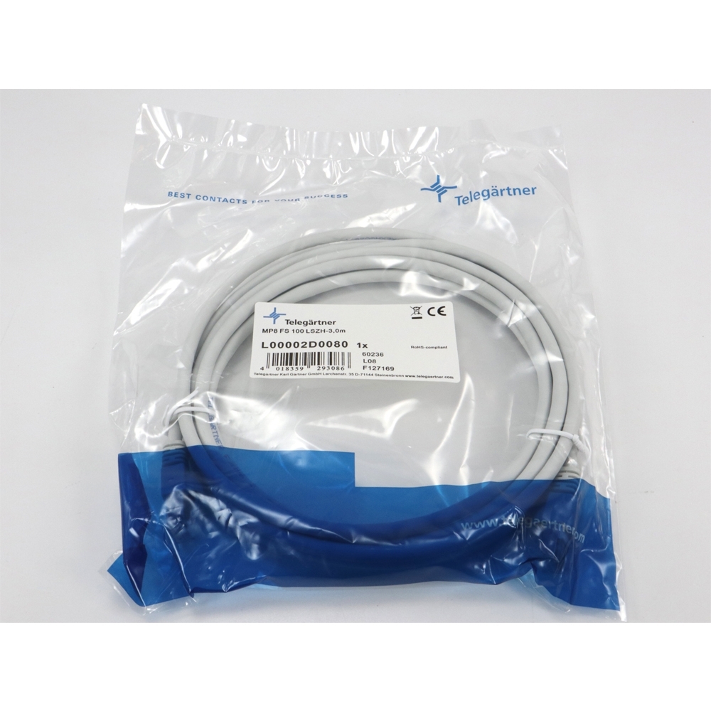 Telegärtner: MP8 FS 100 LSZH-3.0m, grau