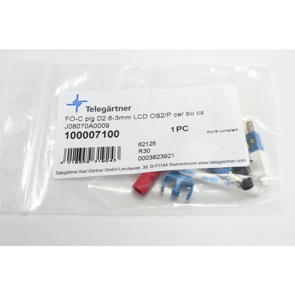 Telegartner: LC Duplex Conector, Singlemode,