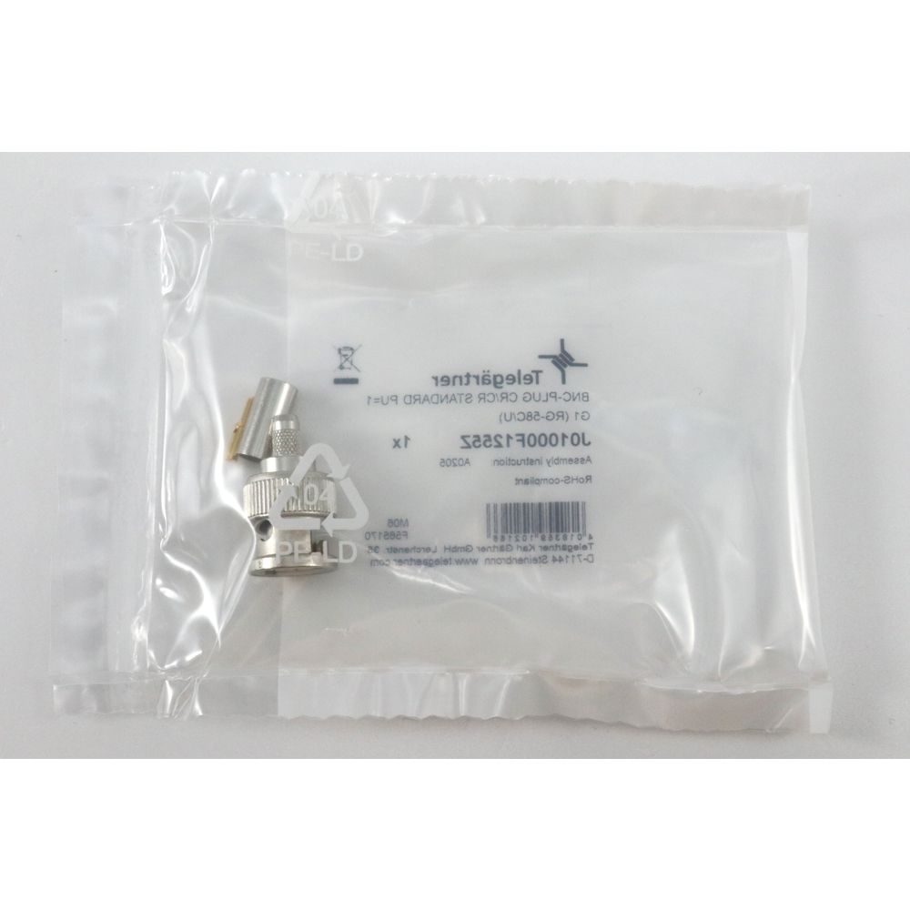 Telegartner clavija de cable BNC Crimp G01 Telegartner clavija de cable BNC Crimp G01