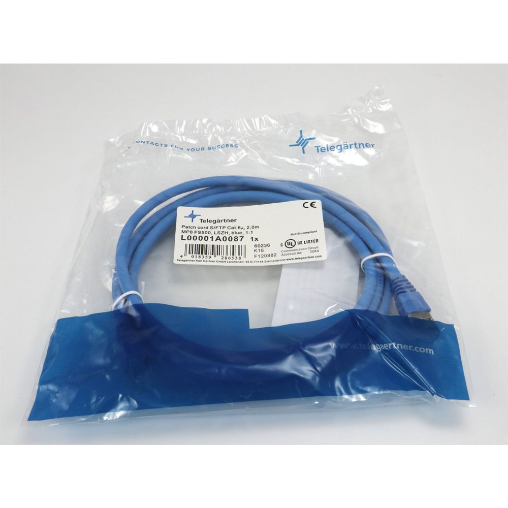 Telegärtner: MP8 FS 500 LSZH-2.0m blau