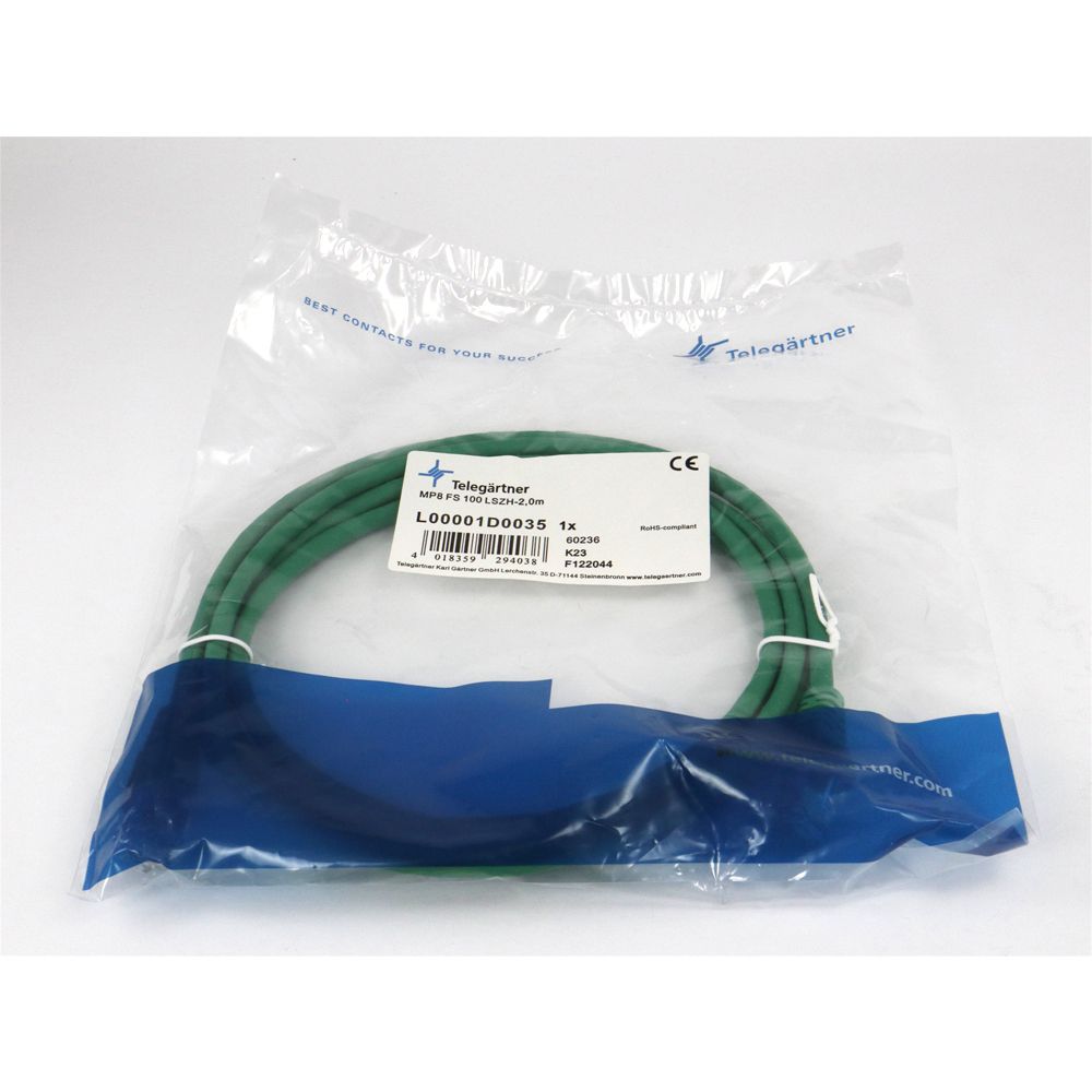 Telegärtner: MP8 FS 100 LSZH-2.0m, grün