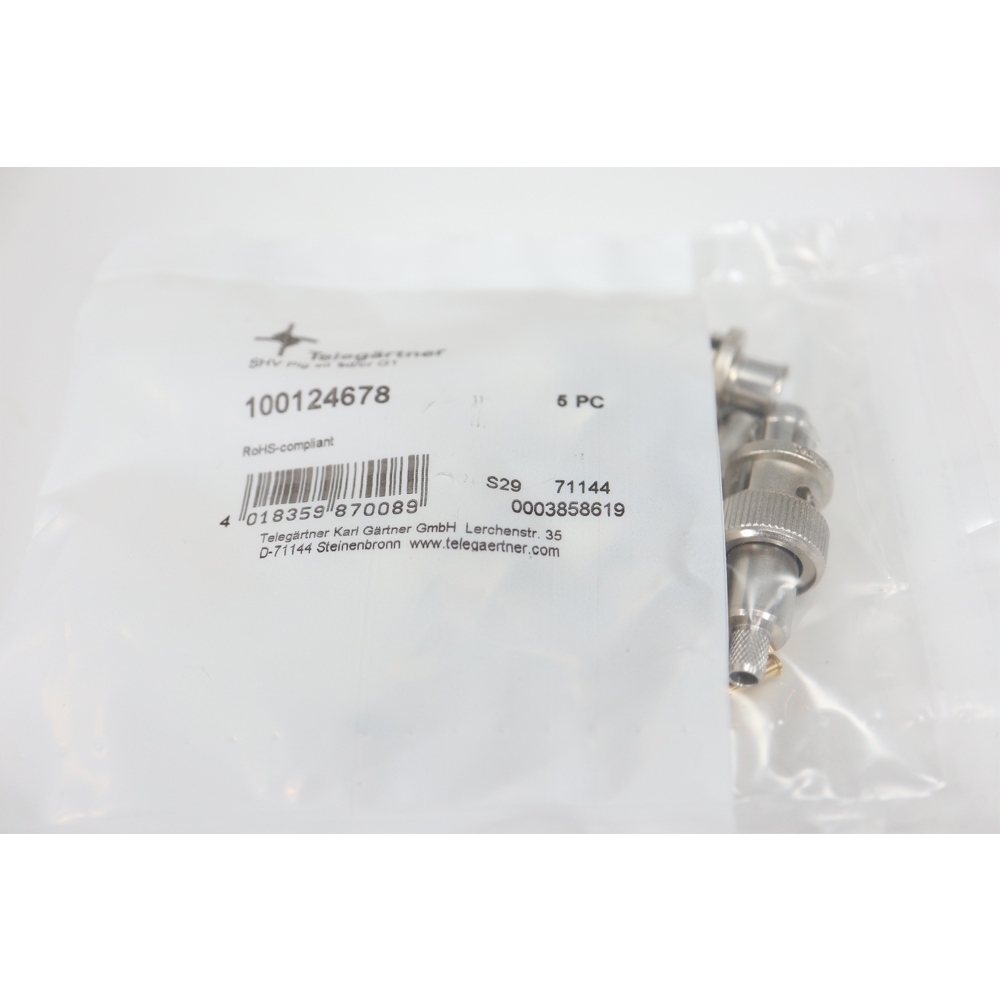 Telegärtner: SHV Kabelstecker löt/crimp G01