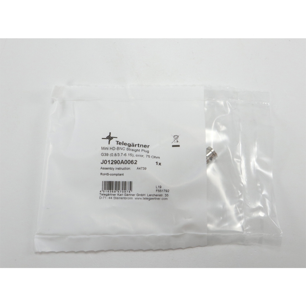 Telegärtner: Mini HD-BNC-Kabelstecker Crimp G39