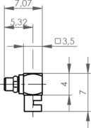 Telegartner: MMCX-Connecteur mâle coudée G11