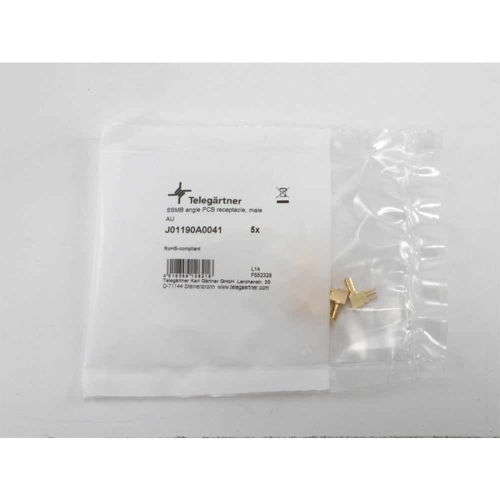 Telegärtner: SSMB-Winkelanbaustecker, gedr. Schal